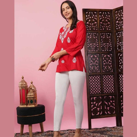 💚 Enchanting Chikan Short Kurti