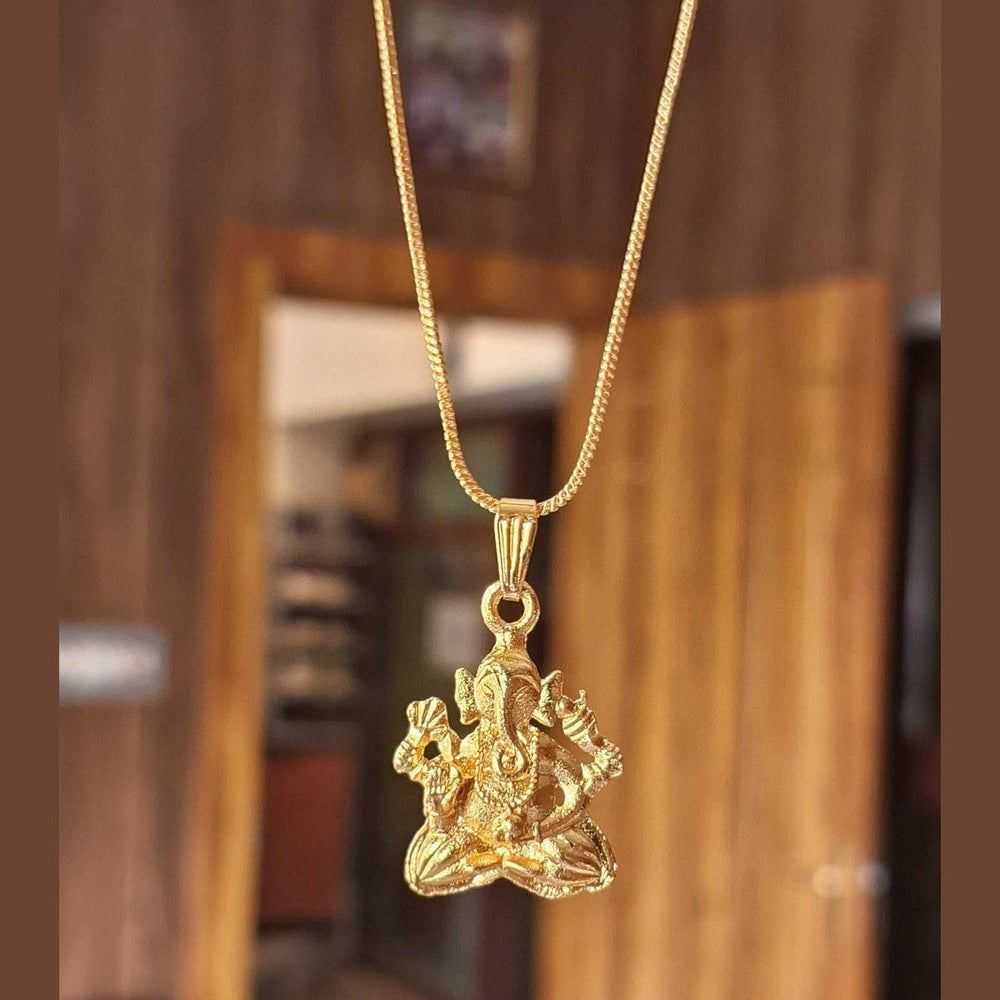 Gold Plated Ganpati Ji Locket with Free Chain