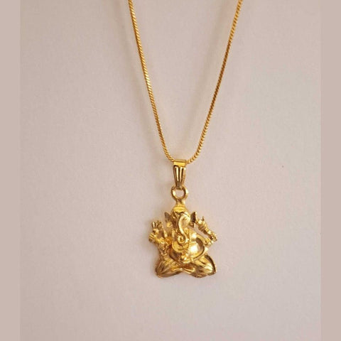 Gold Plated Ganpati Ji Locket with Free Chain