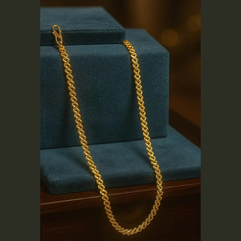 Gold Plated Anti-Tarnish Daily Wear Chain – Unisex 20 Inch | ZHome
