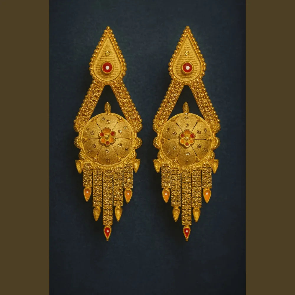 Long Necklace Set - Gold Look Bridal & Party Wear | Traditional Indian Wedding Jewelry Online