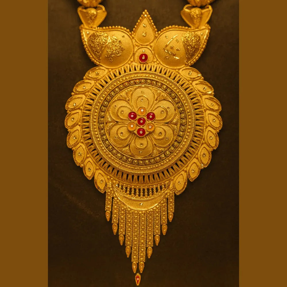 Long Necklace Set - Gold Look Bridal & Party Wear | Traditional Indian Wedding Jewelry Online