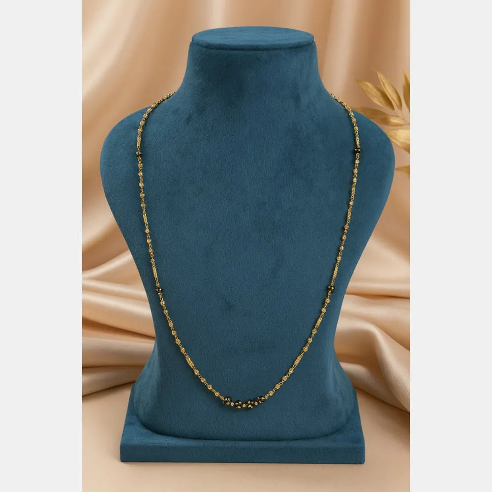 One Gram Gold-Plated 26” Lobster Clasp Mangalsutra Chain for Women – Handmade by Real Gold Jewellery Workers