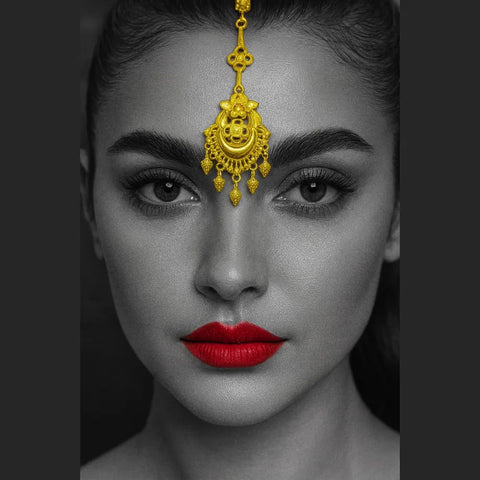 Exclusive Handmade Long Haram Necklace Set with Matching Earrings – One Gram Gold Plated
