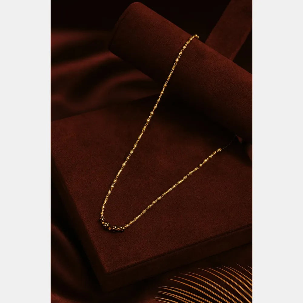 One Gram Gold-Plated 26” Lobster Clasp Mangalsutra Chain for Women – Handmade by Real Gold Jewellery Workers
