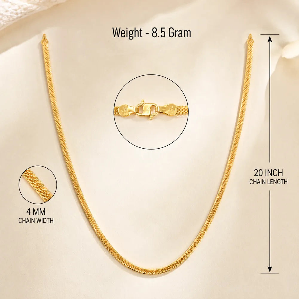 Gold-Plated Chain for Men & Women – Daily Wear 20 inch