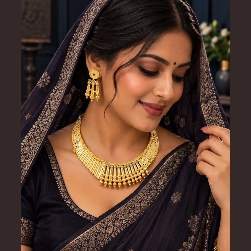 24 Carat Gold-Plated Real Stunning Necklace – Timeless Elegance Redefined