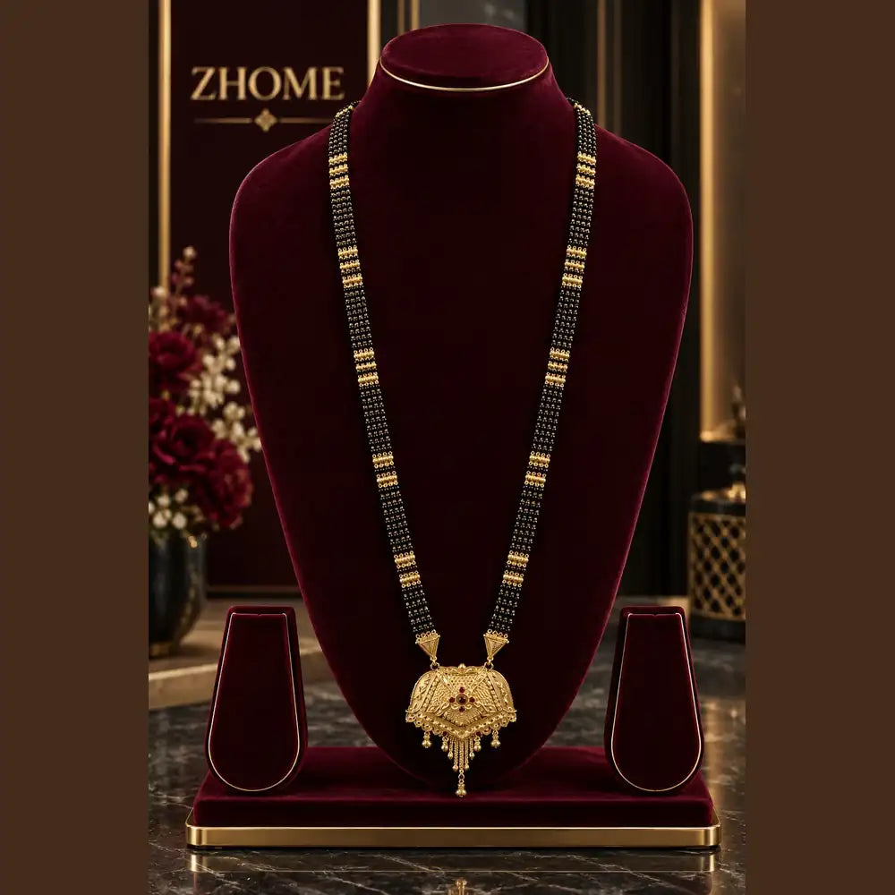 Gold Plated Mangalsutra Necklace Set for Women | Traditional Indian Jewellery