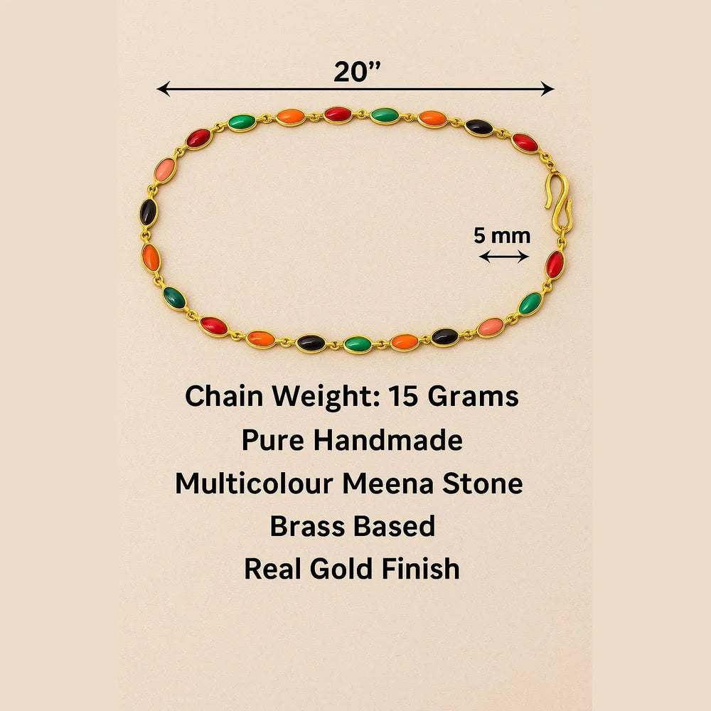 Product image of Multicolour Meena Chain 20 Inch Unisex – image 3