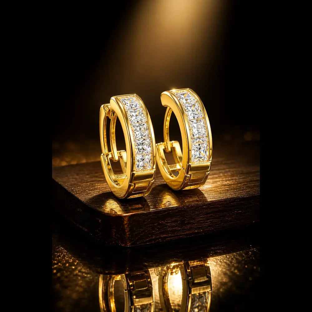 Gold-Plated Anti-Tarnish Hoop Earrings for Men & Women | Lightweight Unisex Jewelry