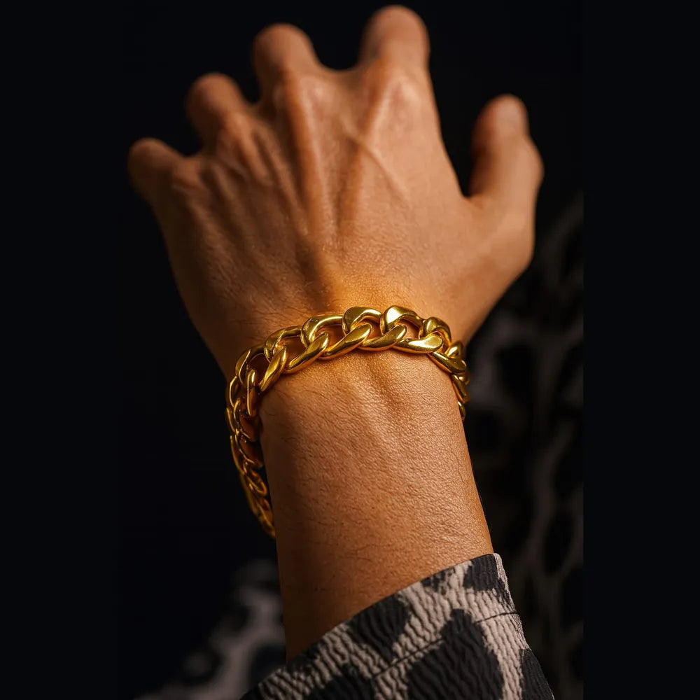 Product image of Mens Gold Plated Handmade Bracelet 8 9 Inch – image 3