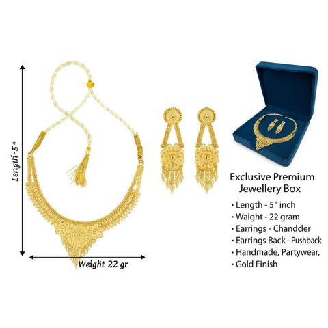 Radiant 22K Gold-Plated Necklace – A Timeless Elegance
