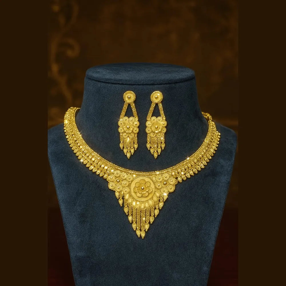 Radiant 22K Gold-Plated Necklace – A Timeless Elegance
