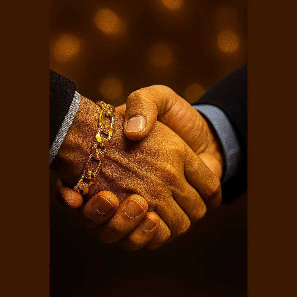 Product image of Mens Gold Plated Handmade Bracelet 8 9 Inch – image 4