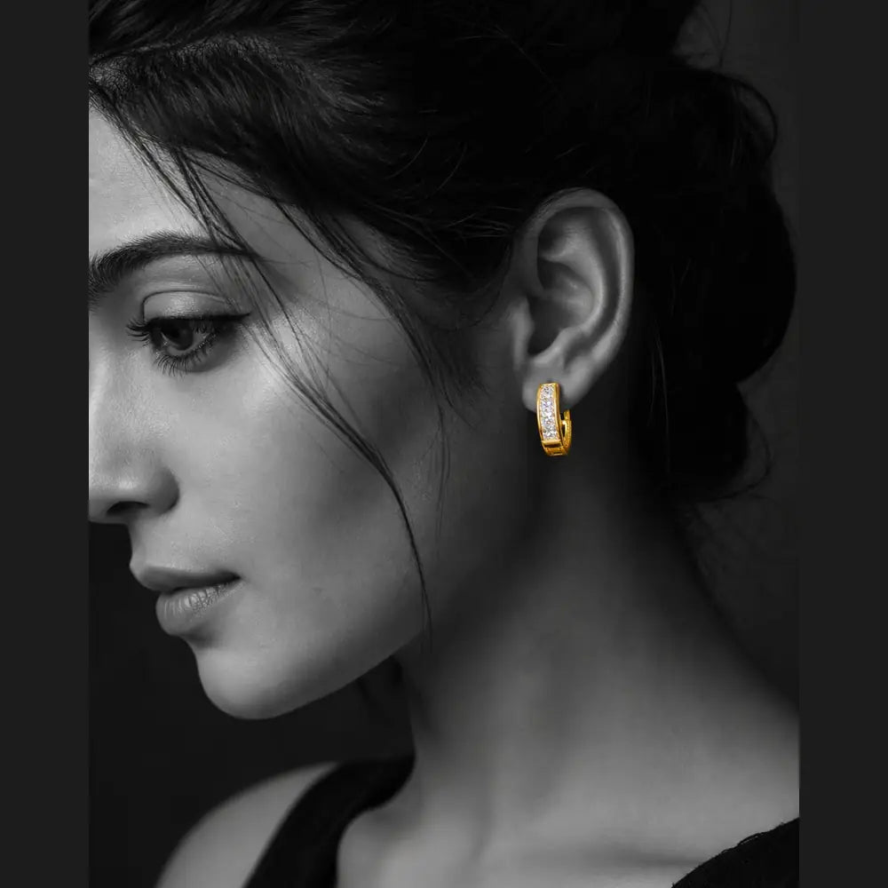 Gold-Plated Anti-Tarnish Hoop Earrings for Men & Women | Lightweight Unisex Jewelry