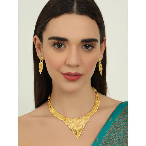 Radiant 22K Gold-Plated Necklace – A Timeless Elegance
