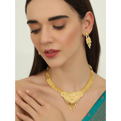 Radiant 22K Gold-Plated Necklace – A Timeless Elegance