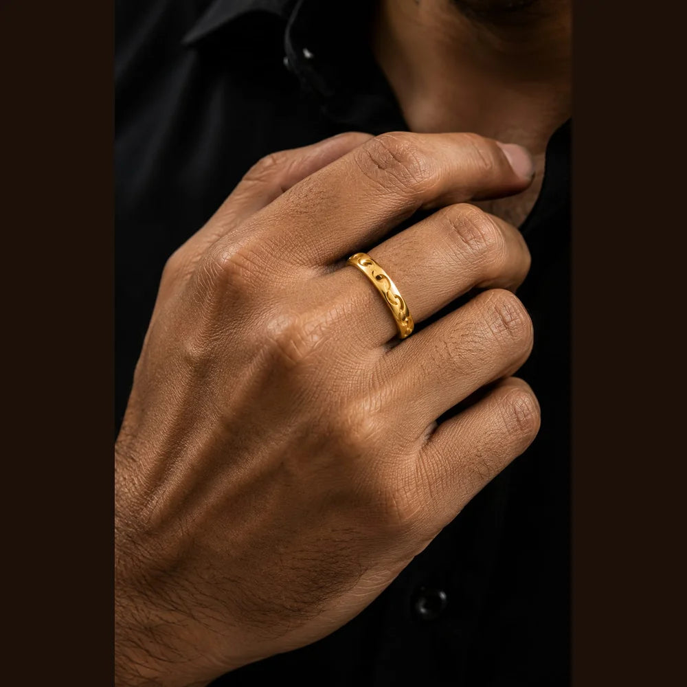 ZHome Zevar Gold Look Unisex Ring