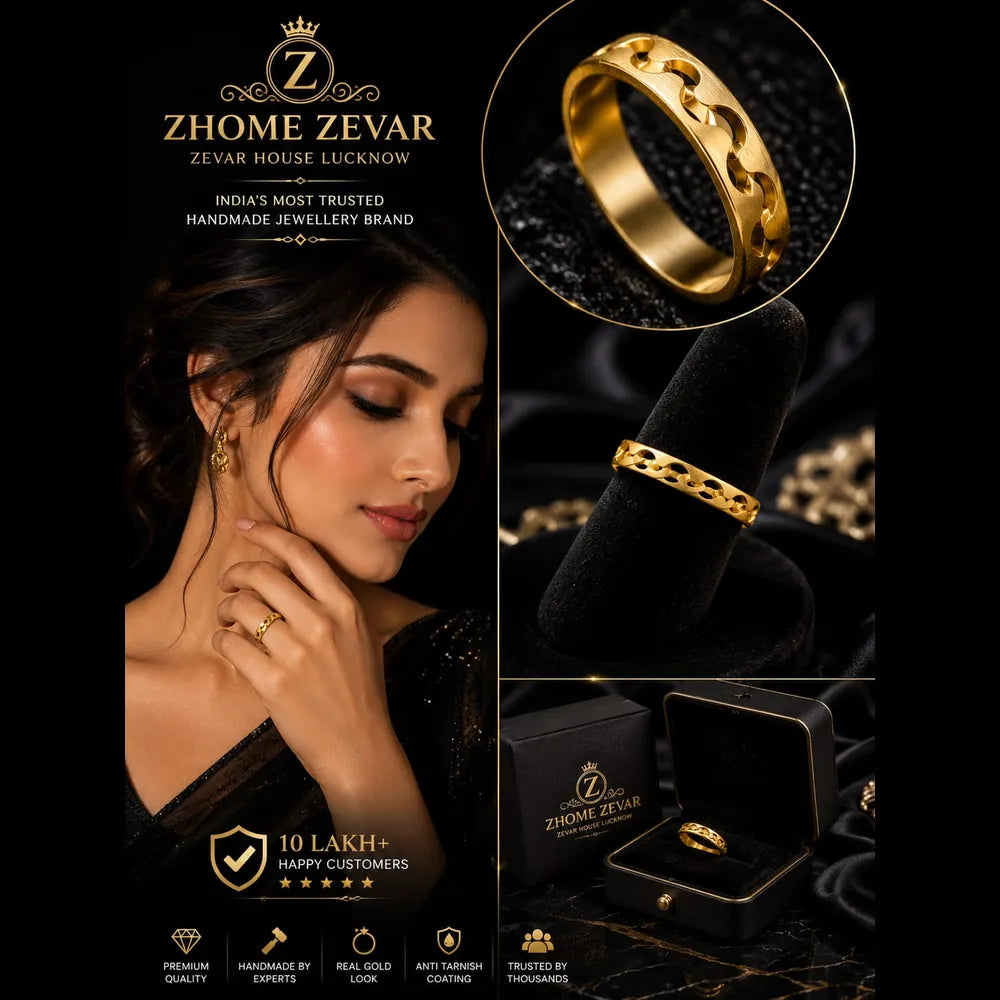 ZHome Zevar Gold Look Unisex Ring