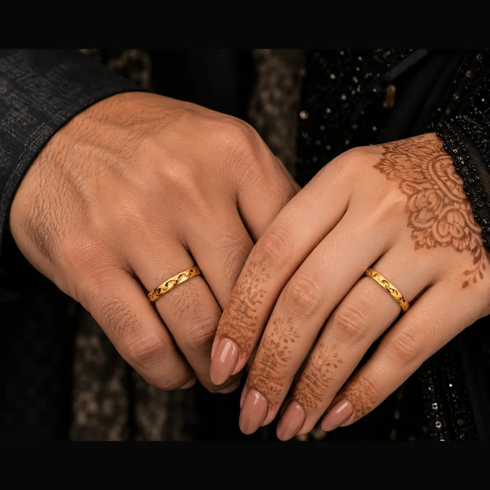 ZHome Zevar Gold Look Unisex Ring