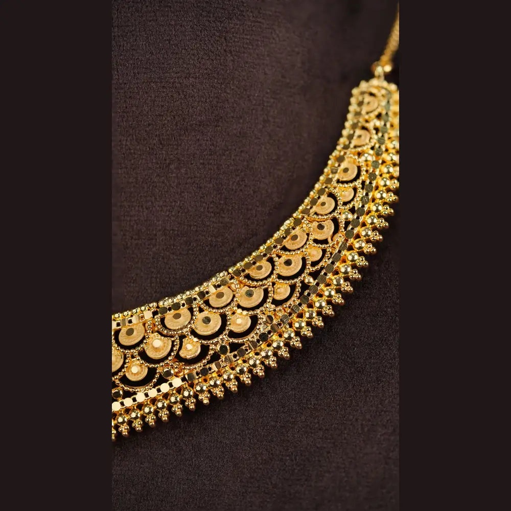 Product image of Royal Radiance One Gram Gold Short Necklace Set – image 13