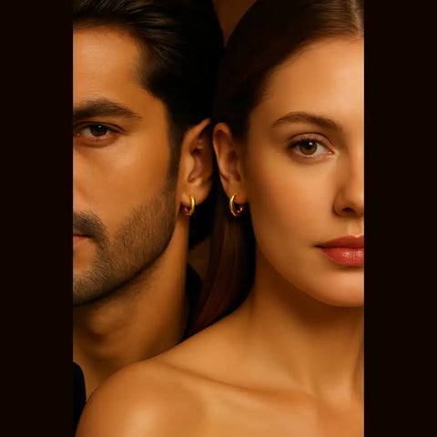 Unisex Studs Bali Earrings – Stylish Hoops for Men & Women