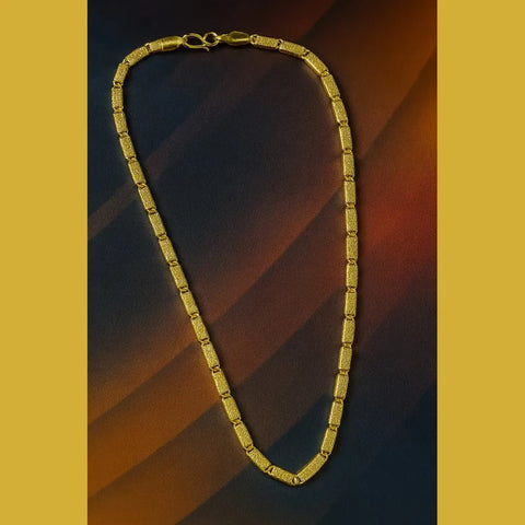 Royal Greek Link One Gram Gold Plated Men’s Chain – 20 Inch | 12–17g | 5mm