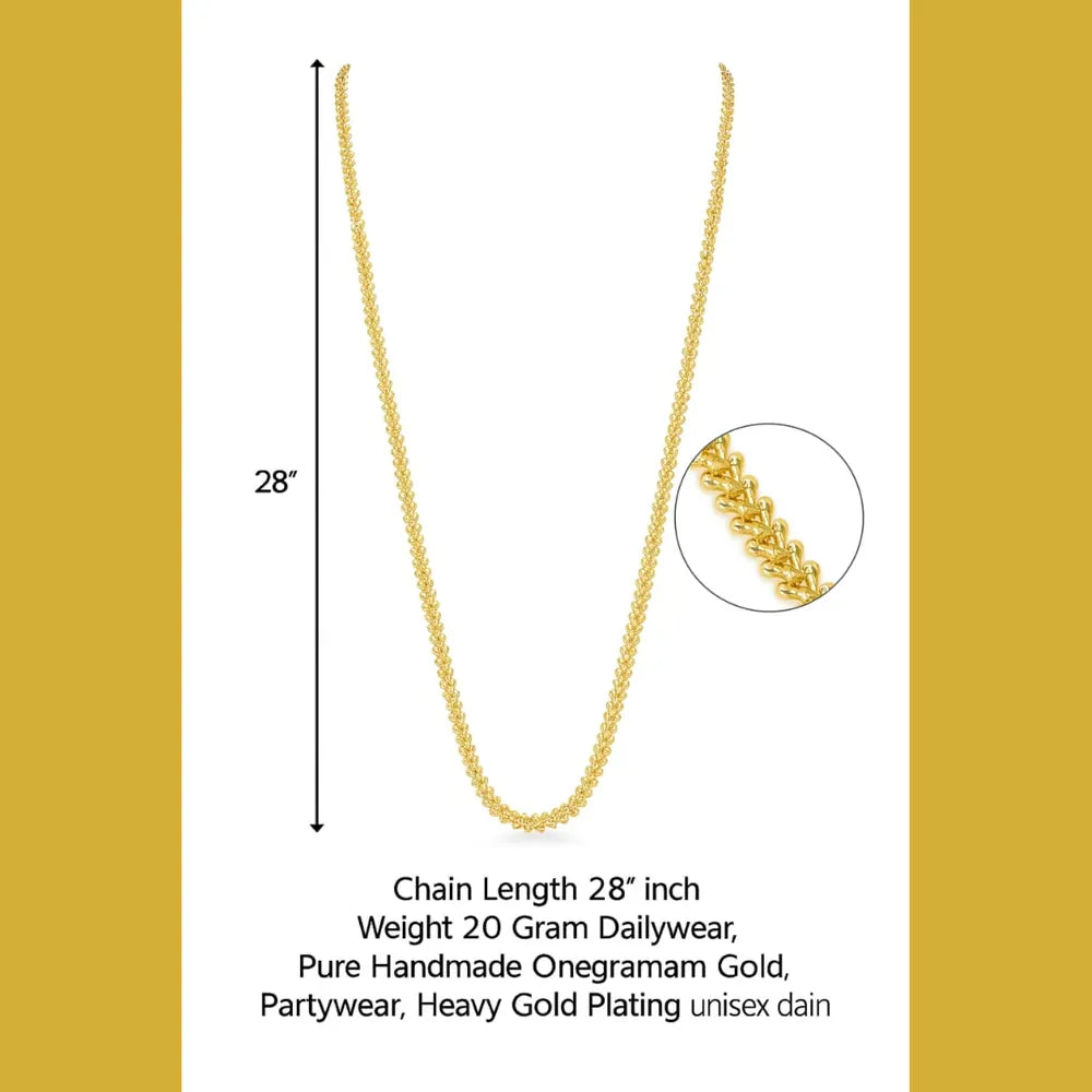Product image of Royal 28Inch Onegram Gold Plated Chain – image 6