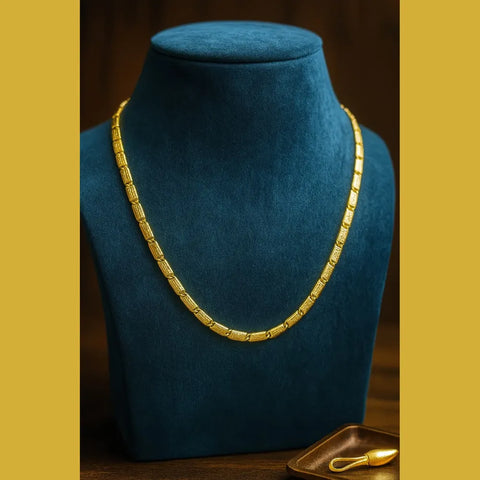 Royal Greek Link One Gram Gold Plated Men’s Chain – 20 Inch | 12–17g | 5mm