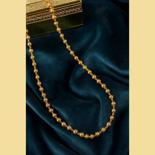 Product image of Onegram Gold Plated Matarmala Dana Chain – 22-26" Traditional Real Gold Look – image 1