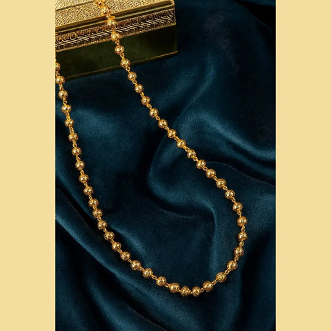 Onegram Gold Plated Matarmala Dana Chain – 22-26" Traditional Real Gold Look
