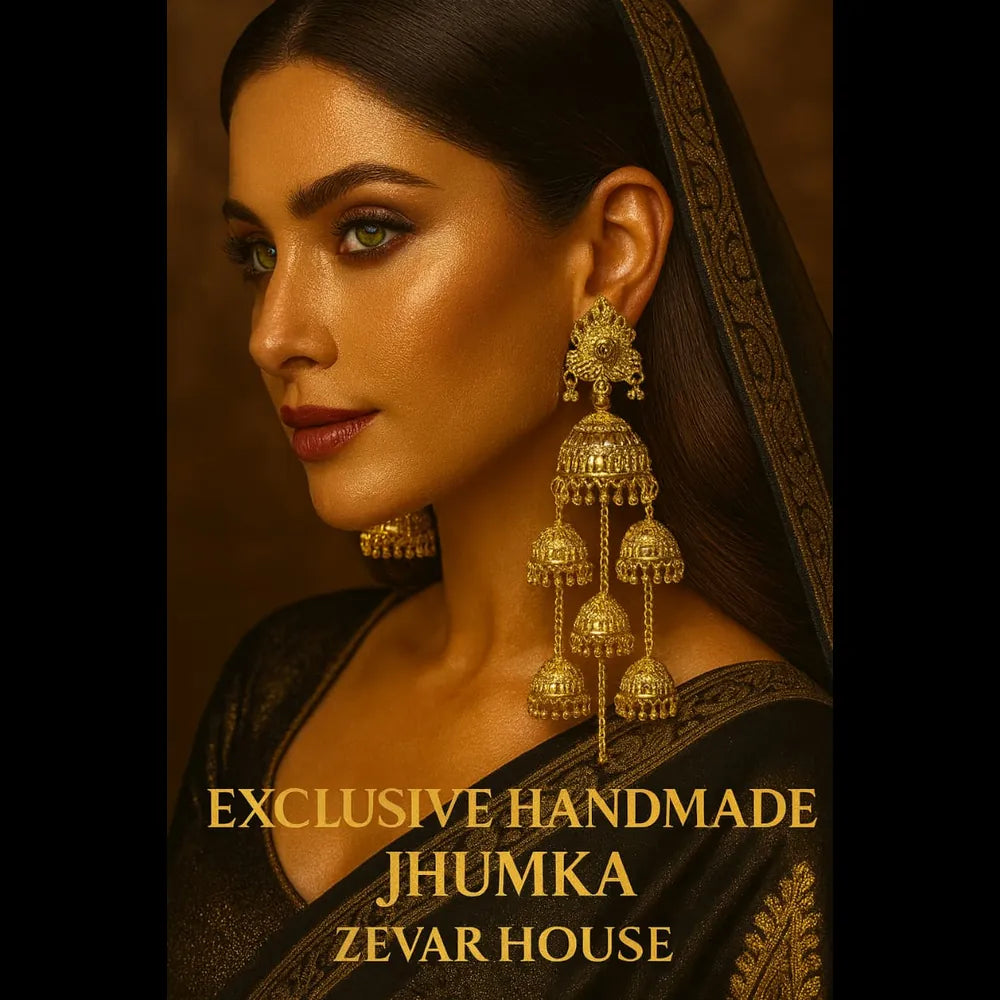 Exclusive Screwback Multi-Layer Jhumka Earrings – One Gram Gold Plated Handmade