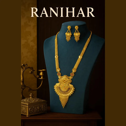 Long Necklace Set - Gold Look Bridal & Party Wear | Traditional Indian Wedding Jewelry Online
