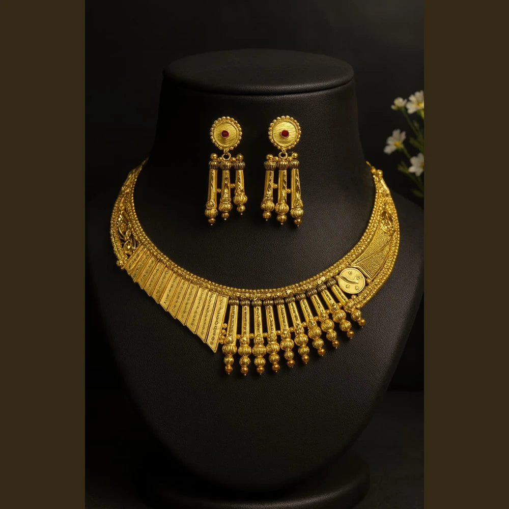 Product image of 24 Carat Gold-Plated Real Stunning Necklace – Timeless Elegance Redefined – image 1