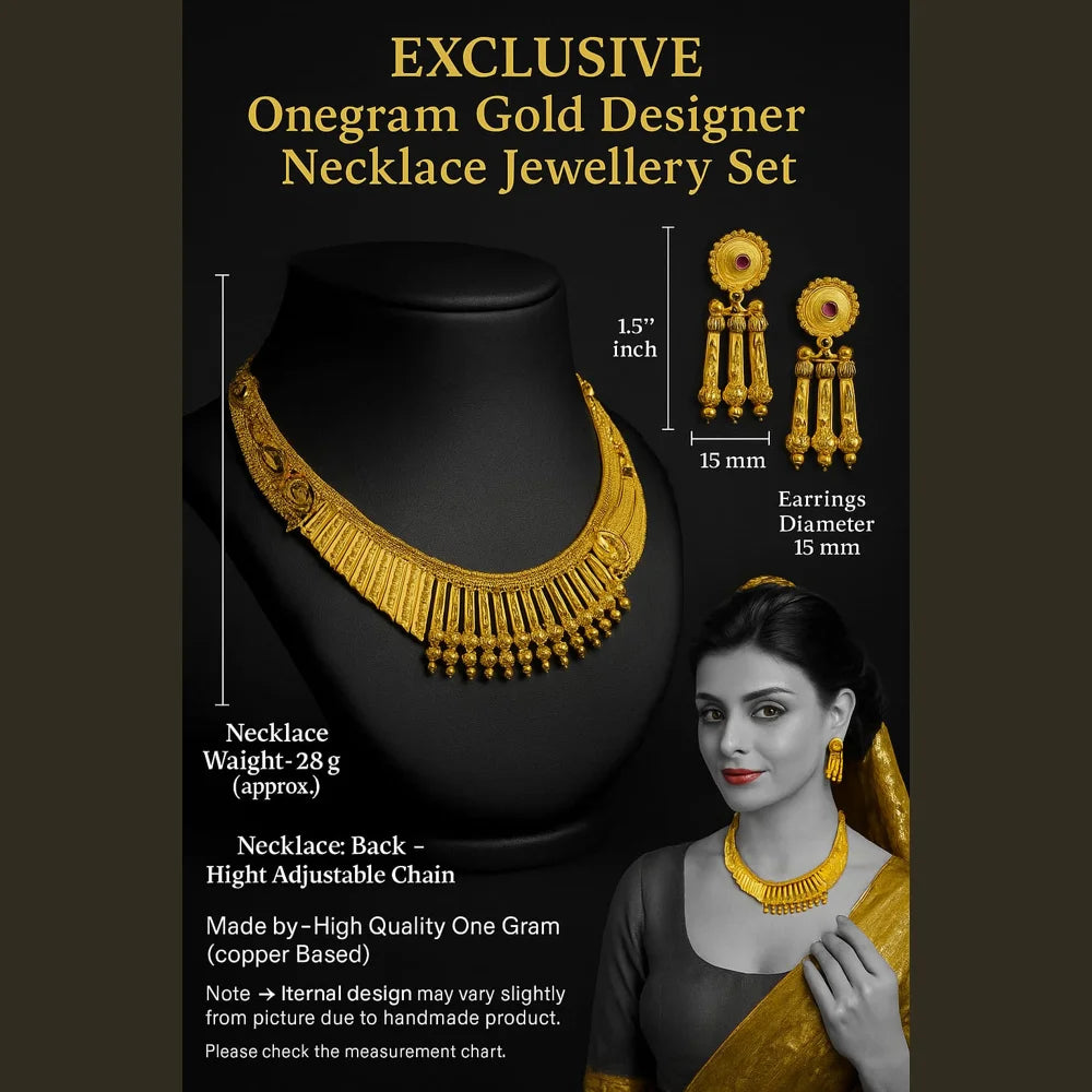 Product image of 24 Carat Gold Plated Real Stunning Necklace Timeless Elegance Redefined – image 6