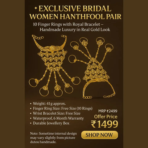 Royal Bridal Golden  – Traditional Haathphool Hand Harness Jewellery