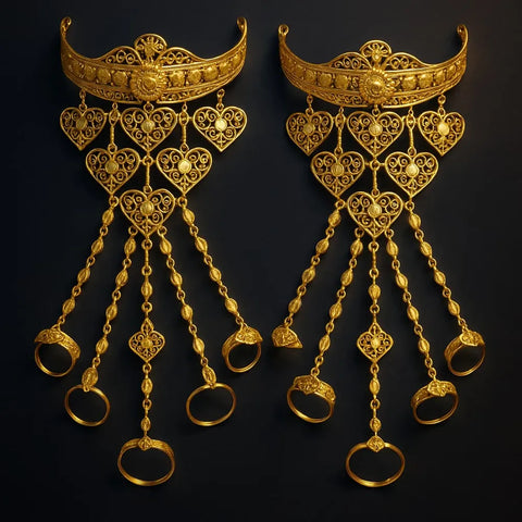 Royal Bridal Golden  – Traditional Haathphool Hand Harness Jewellery