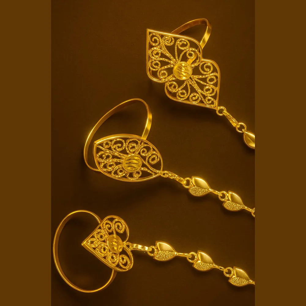 Royal Bridal Golden  – Traditional Haathphool Hand Harness Jewellery