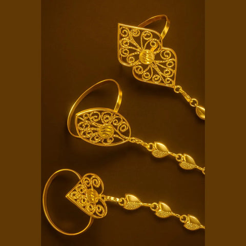 Royal Bridal Golden  – Traditional Haathphool Hand Harness Jewellery