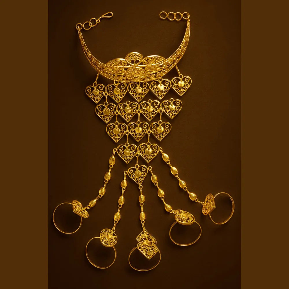 Royal Bridal Golden  – Traditional Haathphool Hand Harness Jewellery