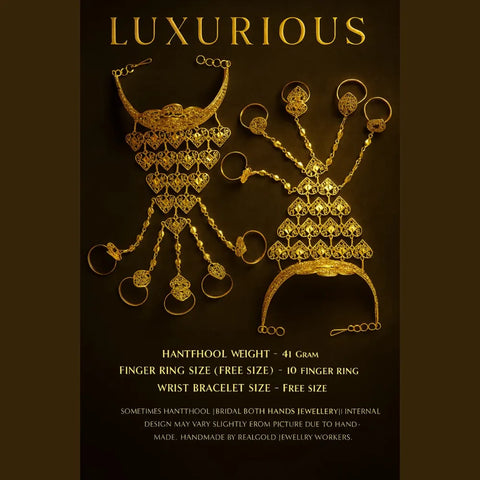 Royal Bridal Golden  – Traditional Haathphool Hand Harness Jewellery