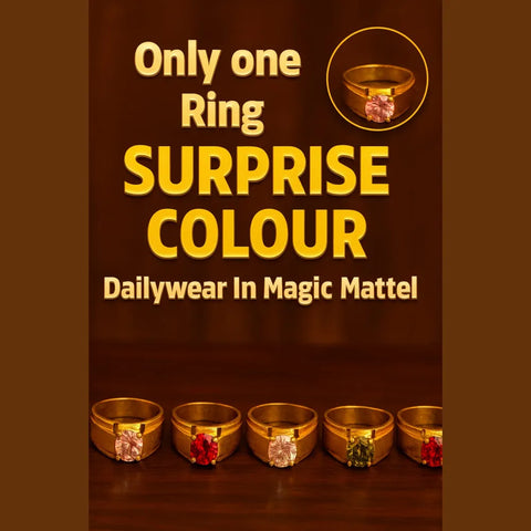 Gold Plated Solitaire Stone Ring – Premium Single Stone Adjustable Ring