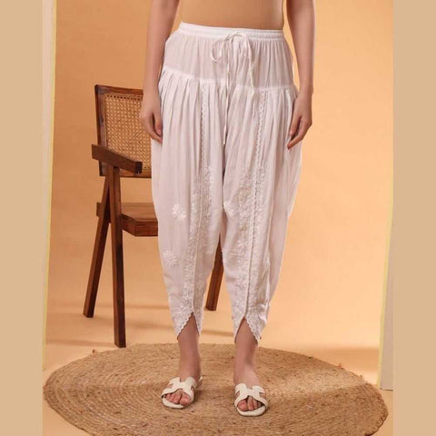 Timeless White Chikan Kurti Set