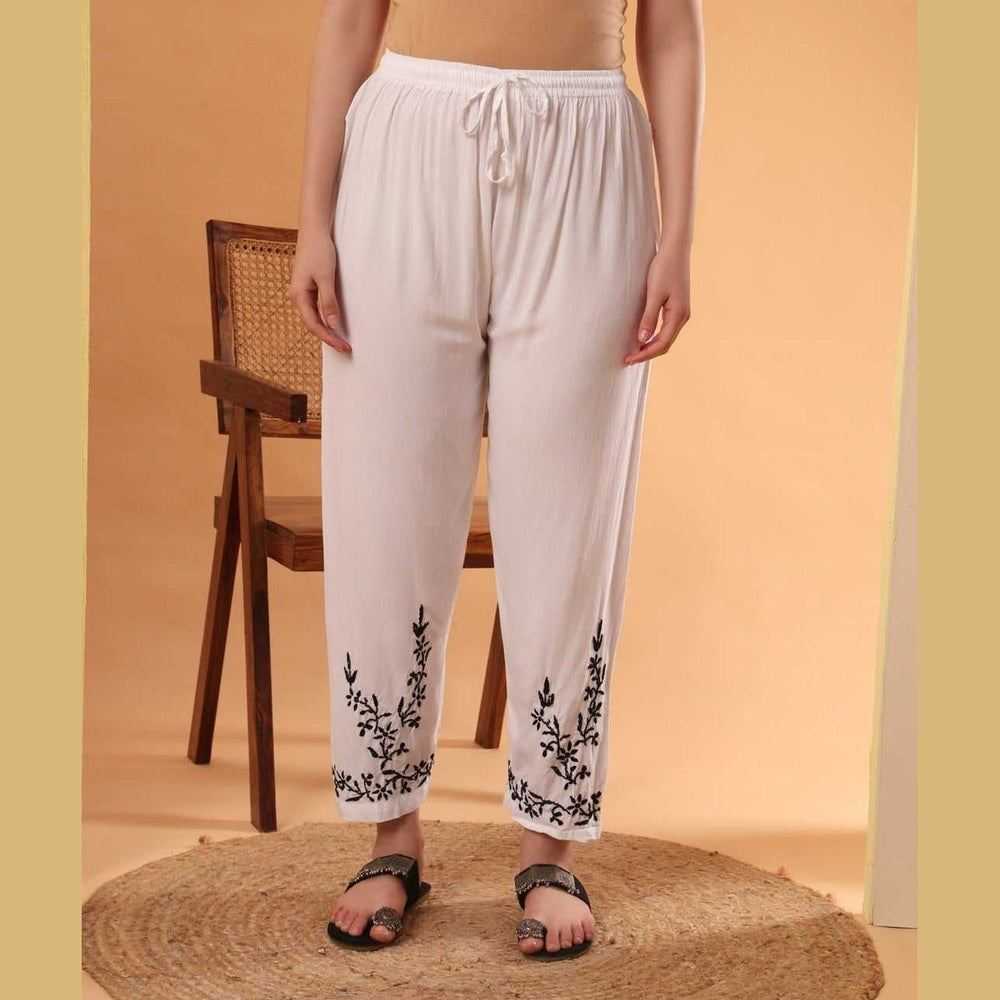 Timeless White Chikan Kurti Set