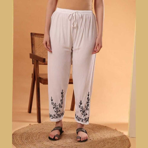 Timeless White Chikan Kurti Set