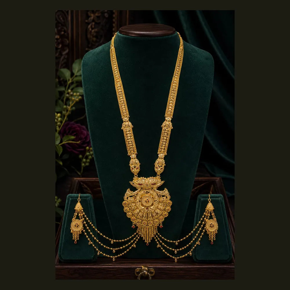 ZHome Zevar Gram Gold Full Dulhan Jewellery Set Looks Like Real Gold