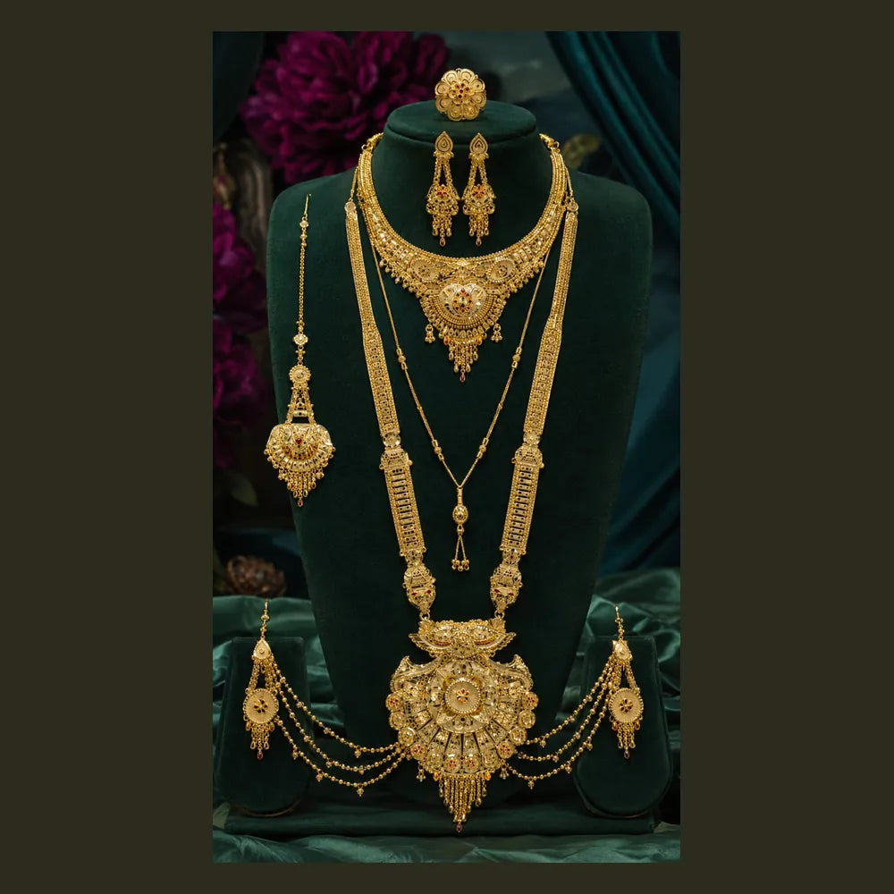 ZHome Zevar Gram Gold Full Dulhan Jewellery Set Looks Like Real Gold