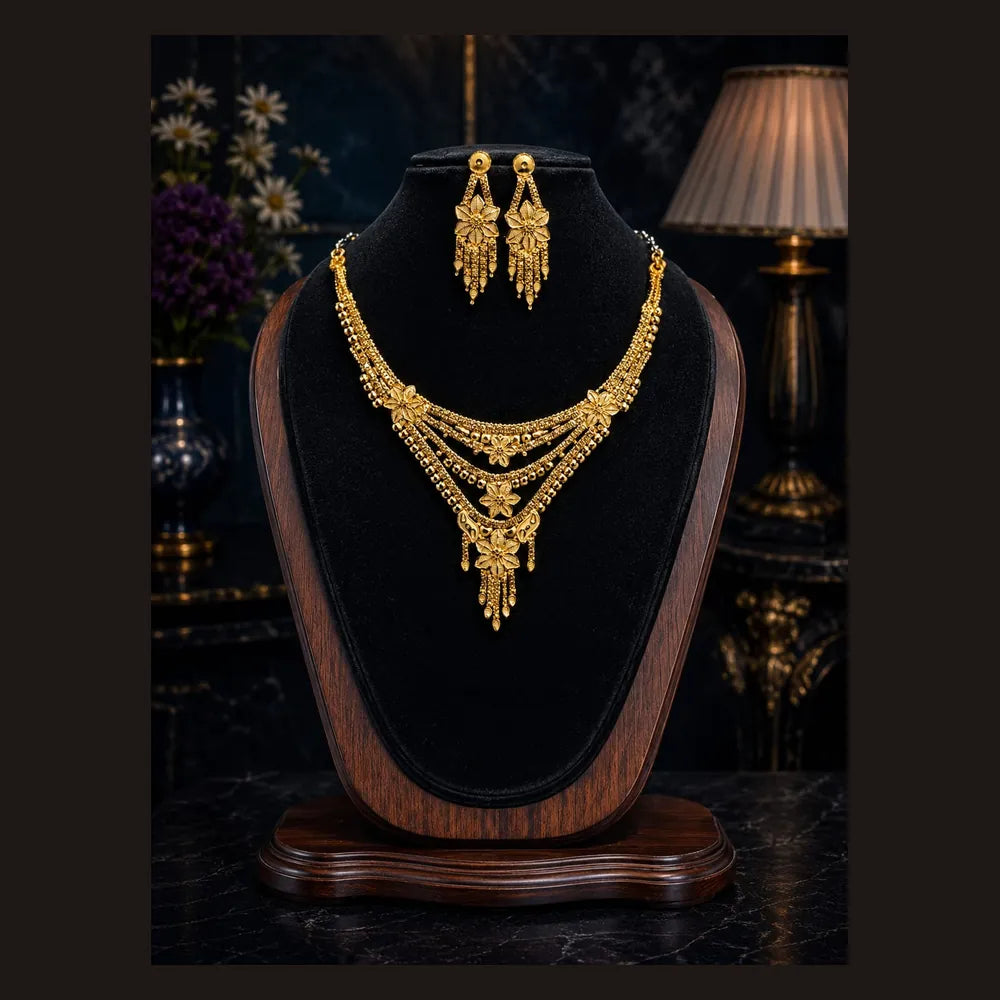 ZHome Gram Gold Full Dulhan Bridal Jewellery Set – Premium Real Gold Look Wedding Collection