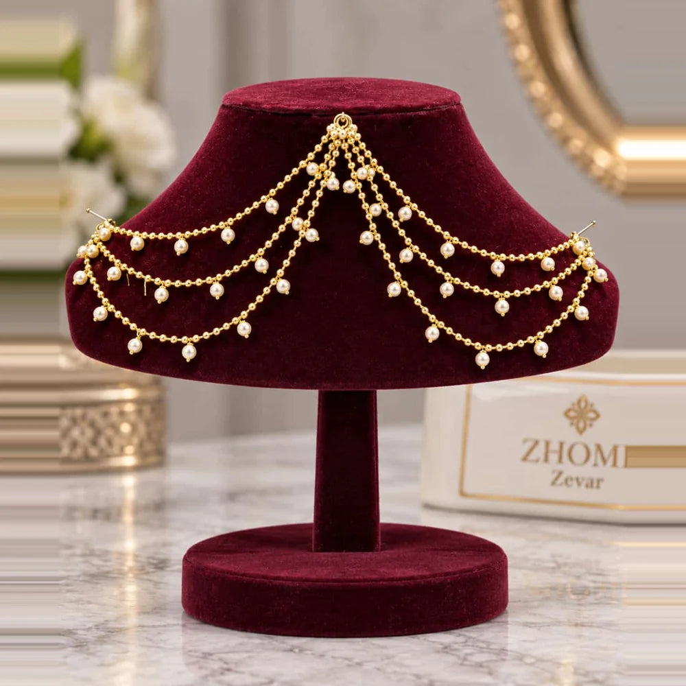 Traditional Kundan Gold Plated Bridal Necklace Set with Earrings – ZHOME Zevar