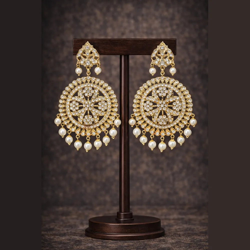 Handmade Bridal Pearl Kundan Necklace Set with Matching Earrings, Matha Patti & Traditional Jewellery Set